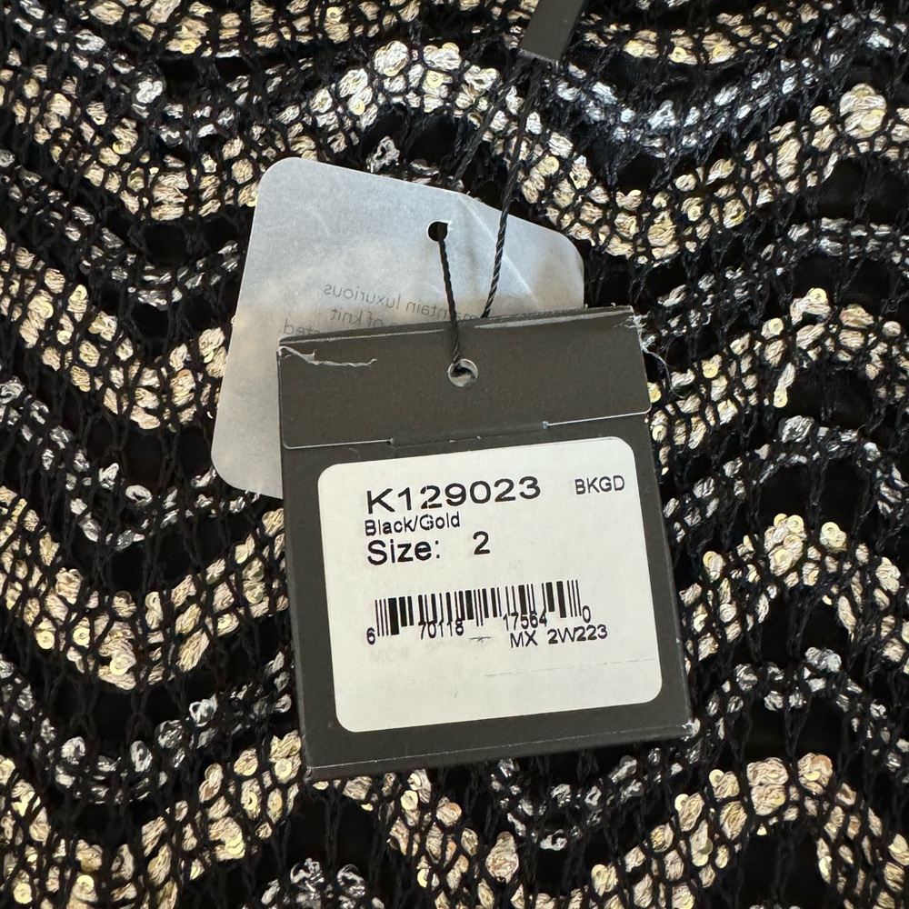 NWT Gorgeous brand new St. John Metallic and Sequin Dress. Size 2 - Picture 5 of 7